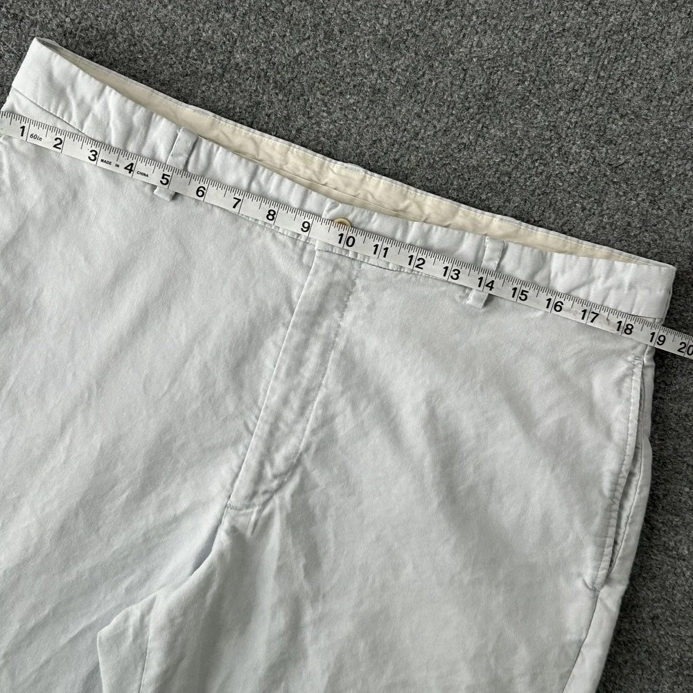 Brooks Brothers Hudson Pants Mens 38x30 Light Blue Striped Chino Cotton Casual‎